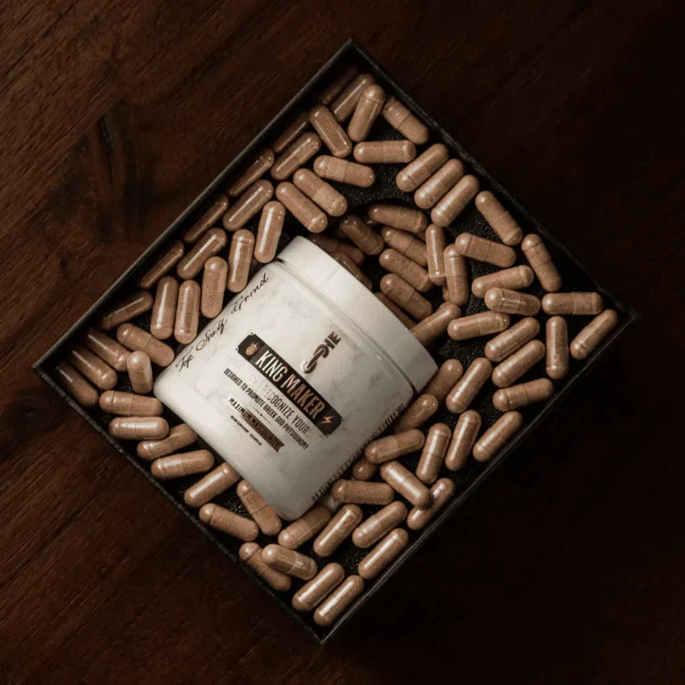 💪🔥 King Maker™ – Suplemento con Tongkat Ali, Turkesterona, Ecdisterona, Fadogia Agrestis, betarraga roja, maca negra y zinc (13 en 1) 👑⚡️