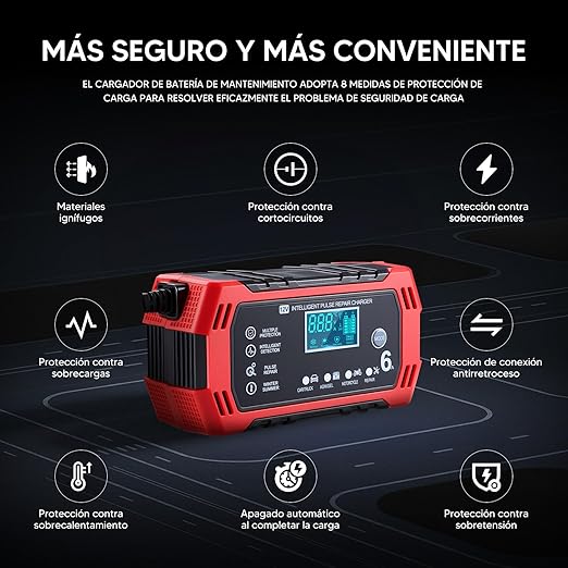 SmartCharge™ ⚙️ - Carga rápida y protección total (12V - 6A)⚡🔥