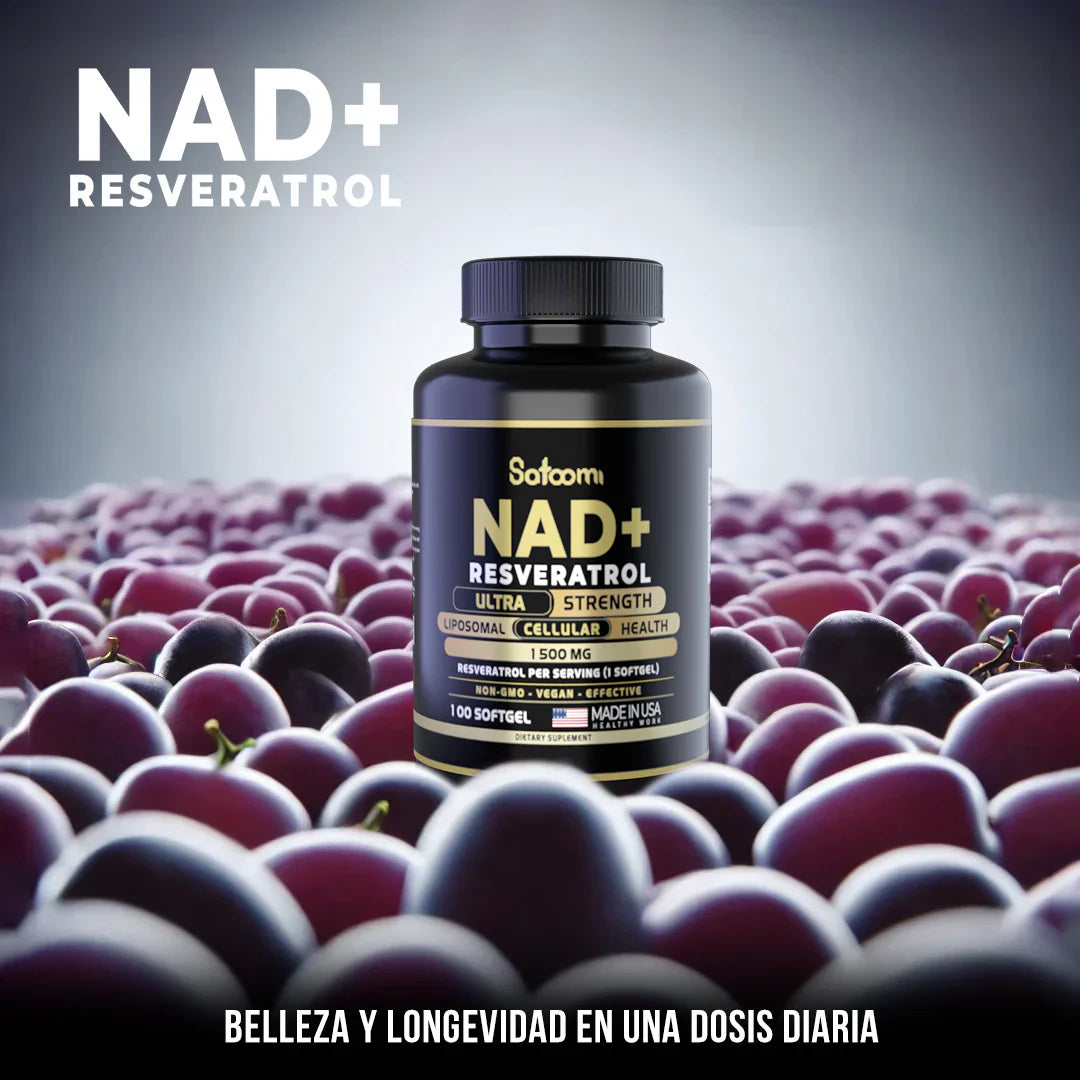 🧠 NAD + Resveratrol – Enfoque mental, energía y juventud en cada cápsula 💊
